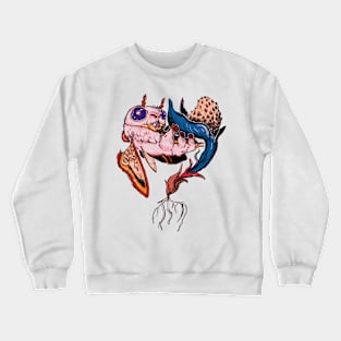 Phatmoth Resting on a Nightberry Crewneck Sweatshirt